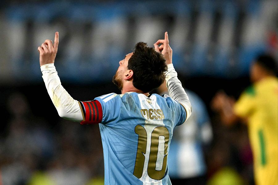 Última celebración de un gol de Messi con Argentina