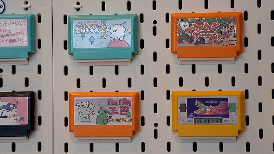 Algunos de los cartuchos expuestos en My Famicase Exhibition 2026