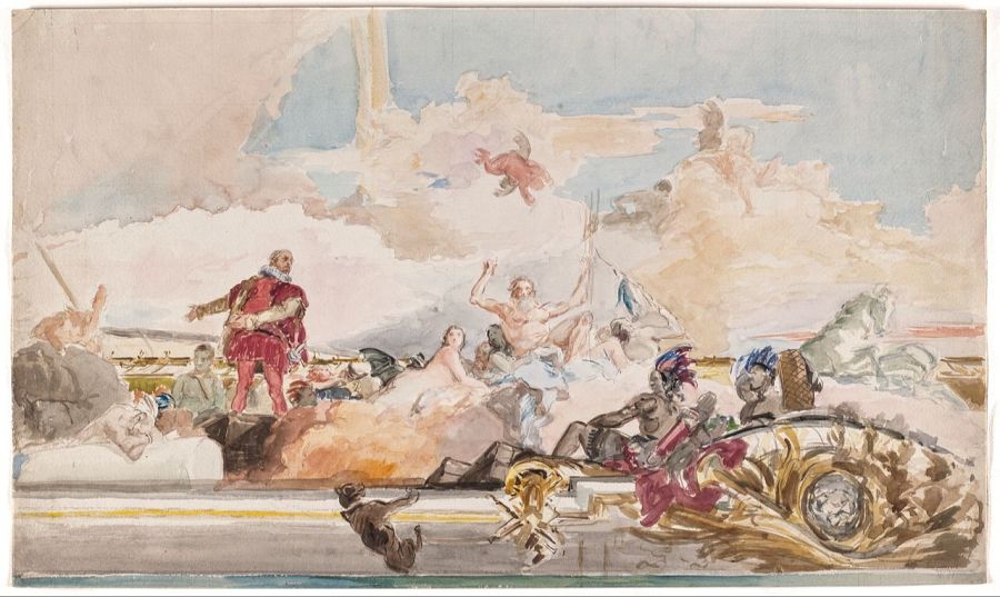 Salón del Trono del Palacio Real de Madrid (cuatro copias parciales de Tiepolo)