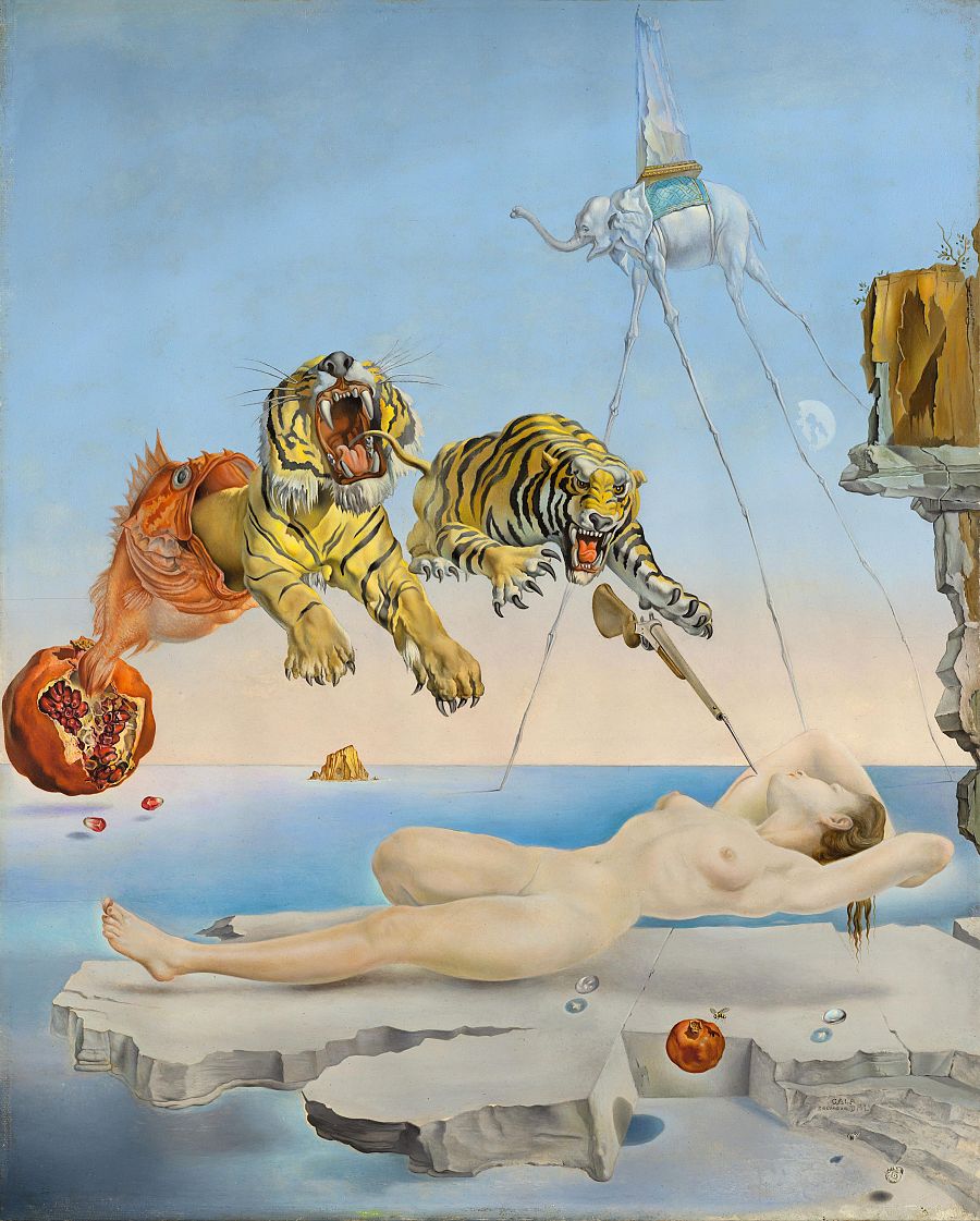 'Sueño causado por el vuelo de una abeja alrededor de una granada un segundo antes del despertar' de Dalí