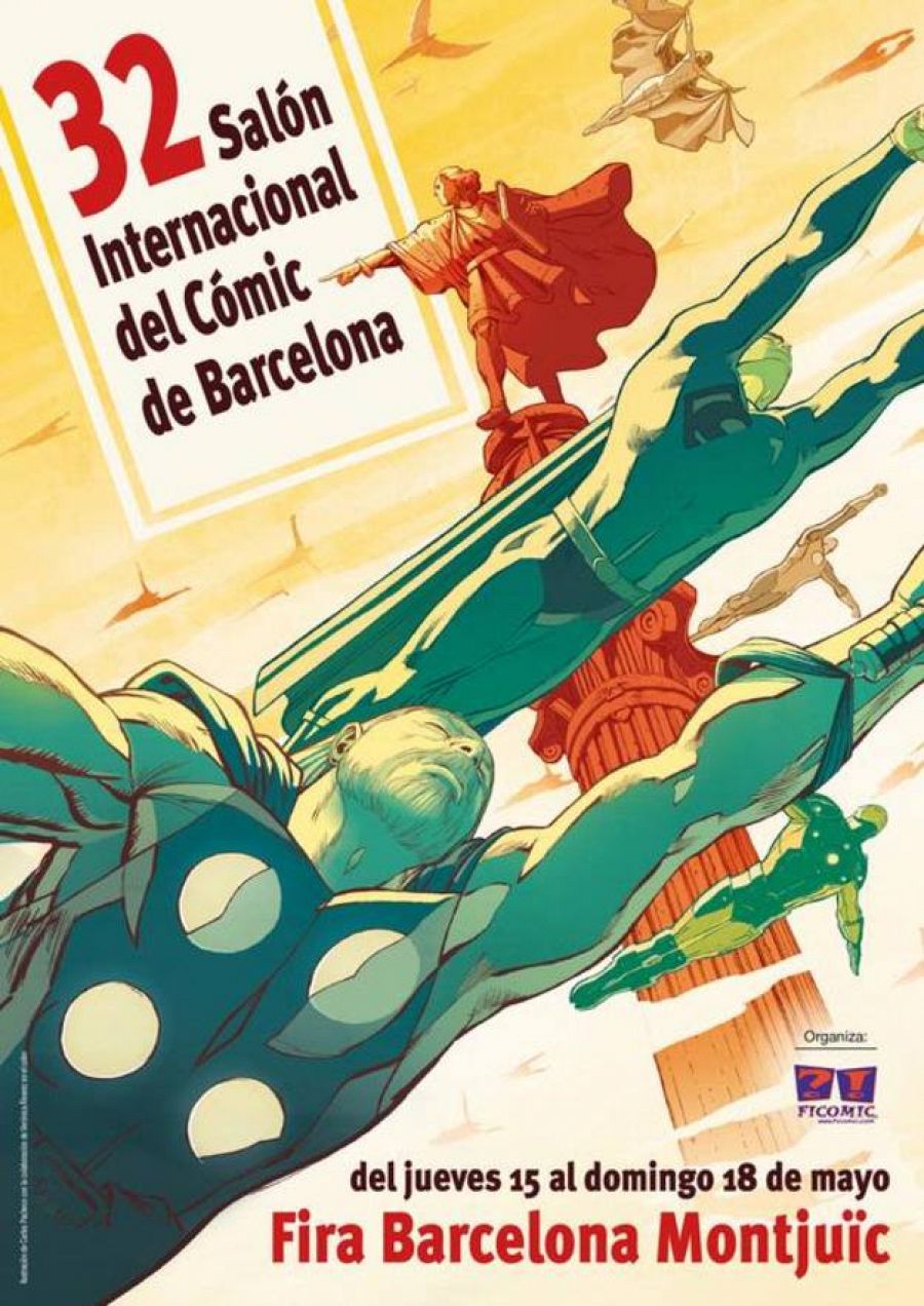 Cartel de la 32 edición del Salón del cómic de Barcelona, obra de Carlos Pacheco
