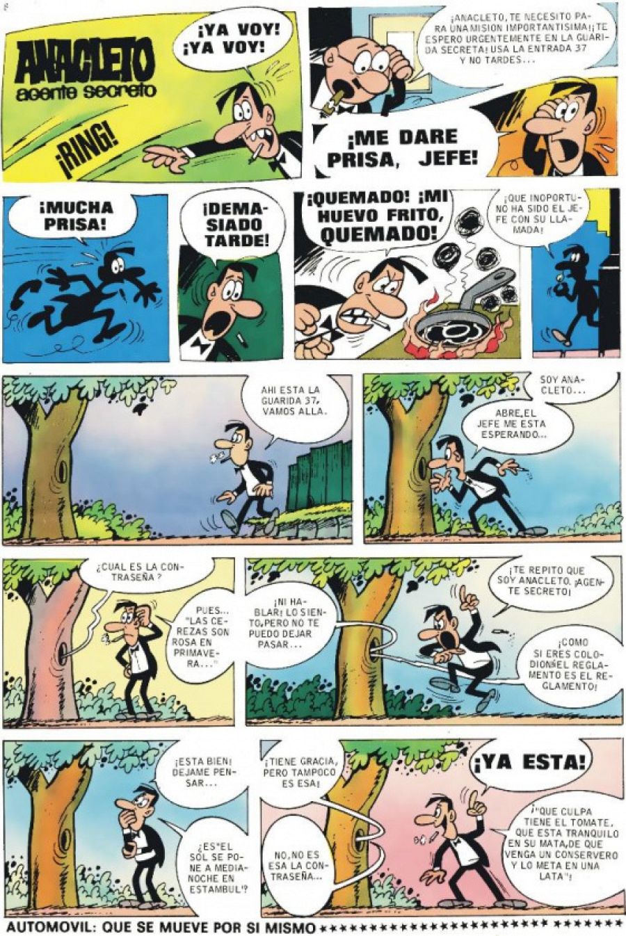 Página de 'Anacleto', de Manuel Vázquez