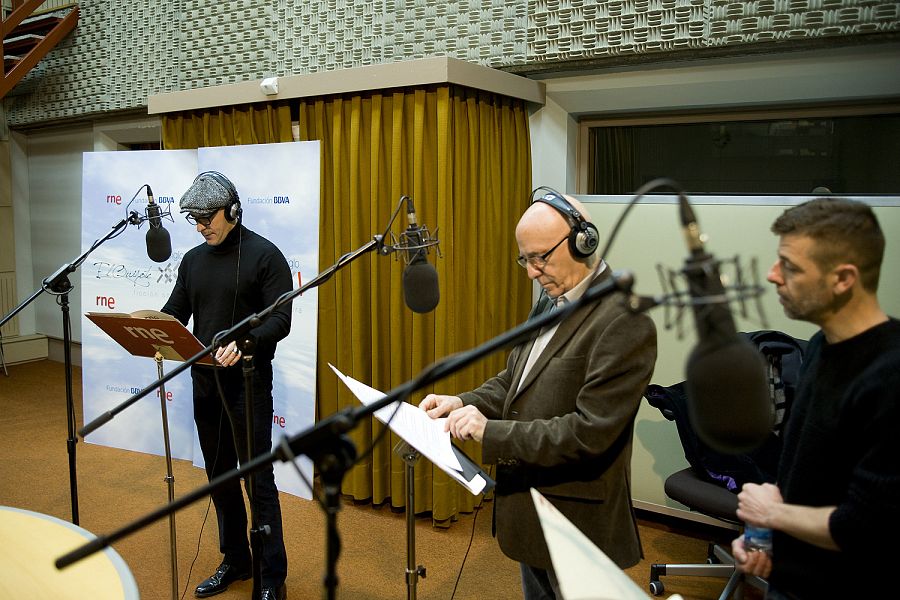 Un momento de la grabación del radioteatro 'El Quijote del Siglo XXI'