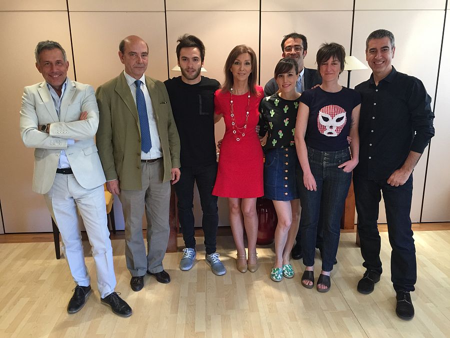 Foto de familia del jurado del VII Concurso de Cortos RNE.