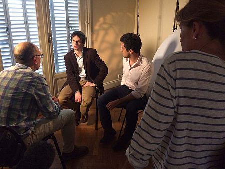 El equipo de 'En Portada', en un momento de la grabación de 'Nisman'