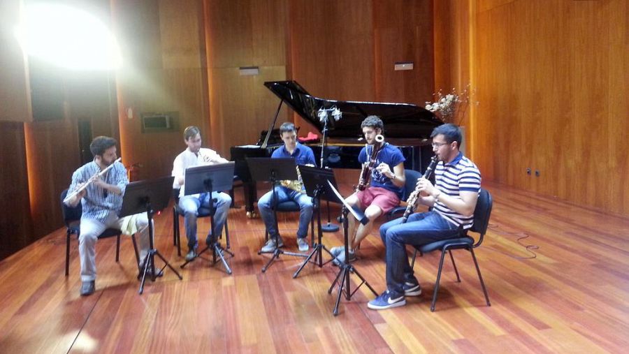 Un momento de la actuación de varios alumnos de la Escuela Superior de Música Reina Sofía.