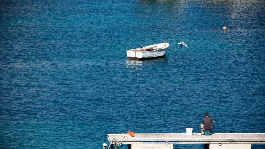Aguas de Lampedusa. Ricas en pesca, fueron el sustento principal de la isla durante años.