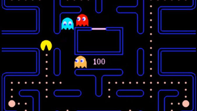 Pantallazo del clásico comecocos, el Pac-Man.