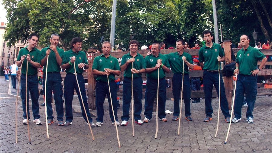 El grupo de pastores de los encierros de San Fermín casi al completo en una imagen reciente
