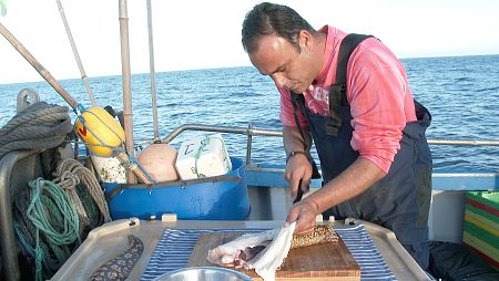 Ángel nos enseña a cocinar en el mismo barco