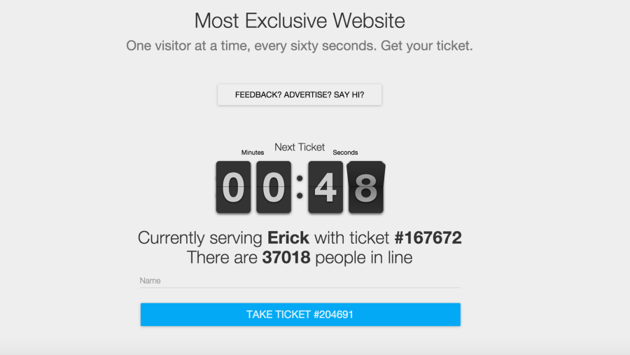 La web más exclusiva e inútil del mundo