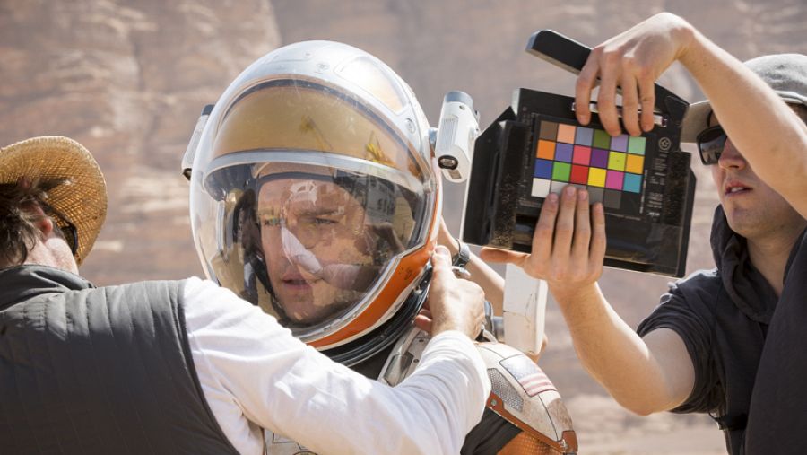 El actor Matt Damon durante el rodaje de la película 'Marte (The Martian)'/Fox
