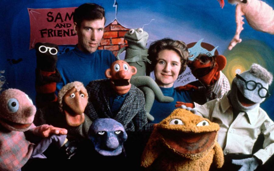 Jim Henson, su esposa Jane y los muñecos de 'Sam and Friends'