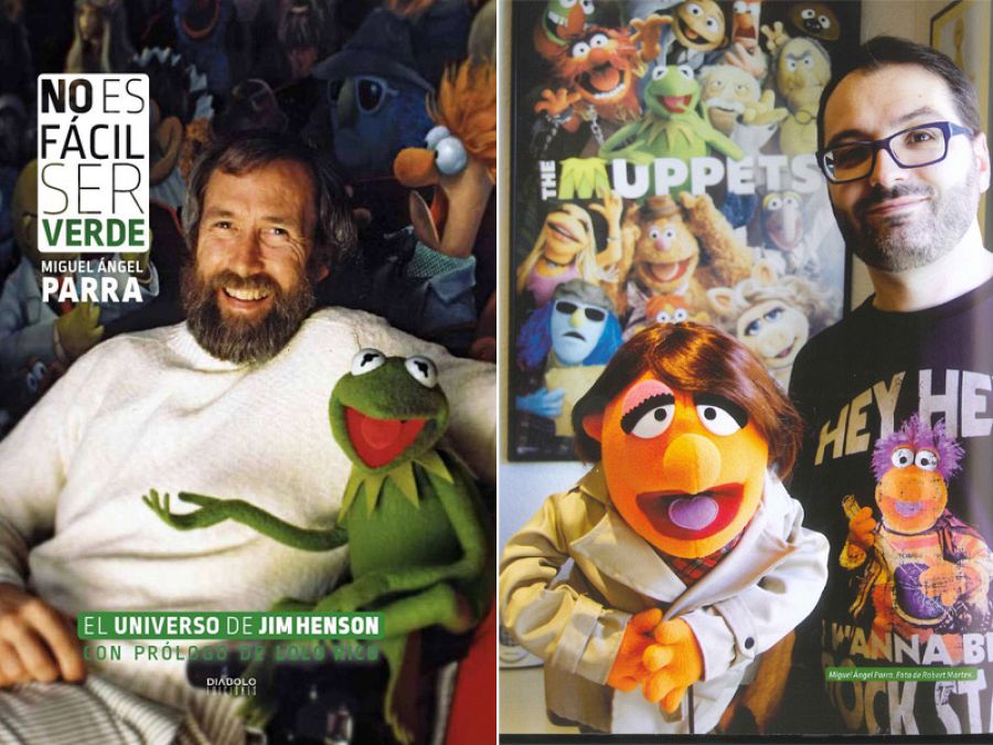 Portada de 'No es fácil ser verde' y su autor,  Miguel Ángel Parra