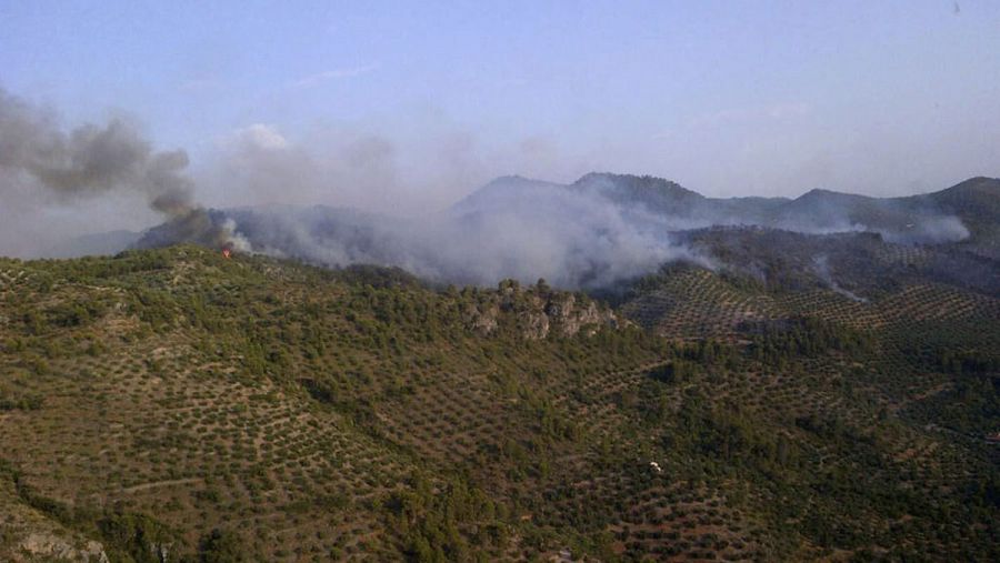 Incendio forestal declarado este miércoles en Puerta de Segura (Jaén)