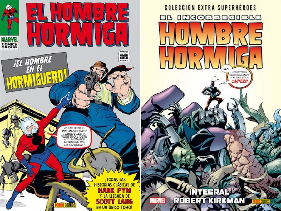 Portadas de 'Marvel Gold: El Hombre Hormiga' y 'Extra Superhéroes: El incorregible Hombre Hormiga'