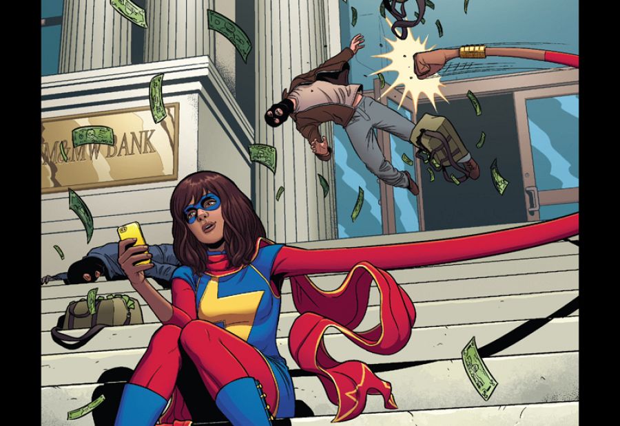 Fragmento de una portada de 'Ms marvel'