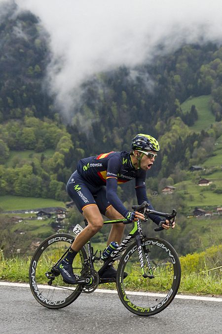 Jesús Herrada, durante una etapa del Tour de Romandía en 2014