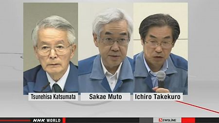 Exdirectivos de TEPCO que serán imputados por el accidente nuclear de Fukushima