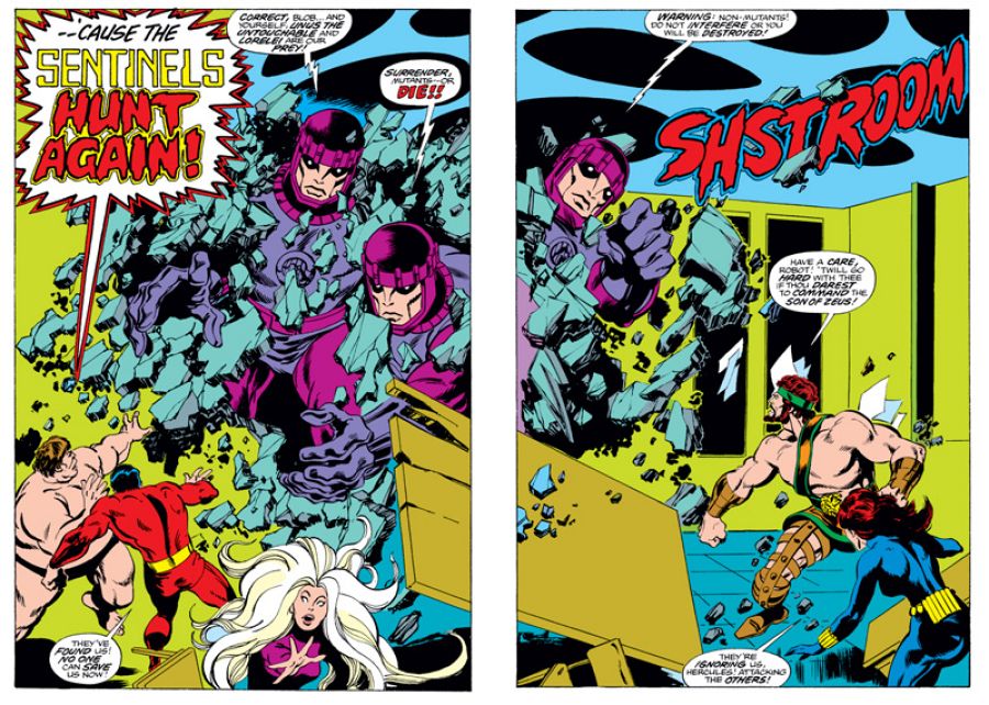 Páginas de 'Los Campeones' dibujadas por George Tuska y John Byrne