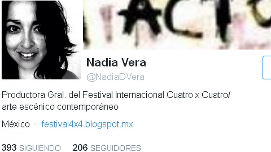 Imagen del perfil de Nadia Rivera, activista mexicana, en Twitter