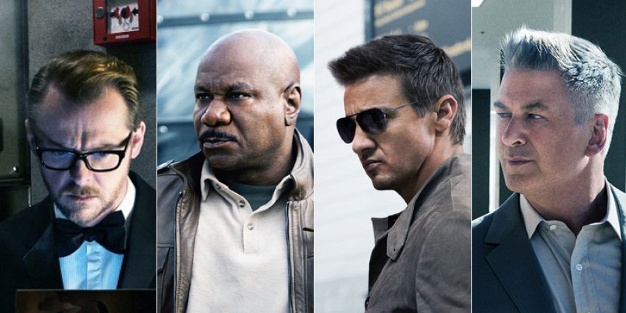 Simon Pegg, Ving Rhames, Jeremy Renner y Alec Baldwin