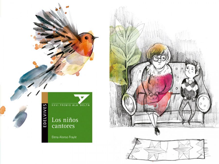 Portada e lustración de 'Los niños cantores'