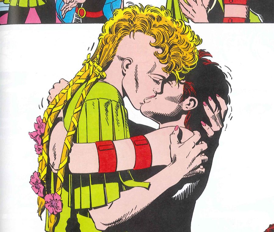 Beso de Isolda y Tristán (reencarnado en mujer)