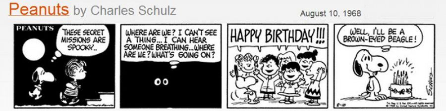 La tira de 'Peanuts' del 10 de agosto de 1968