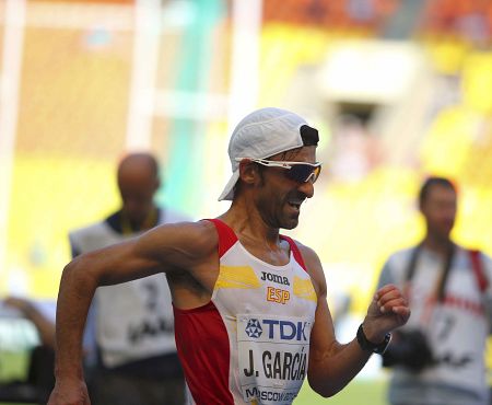 García Bragado, durante el Mundial de Atletismo de Moscú en 2013
