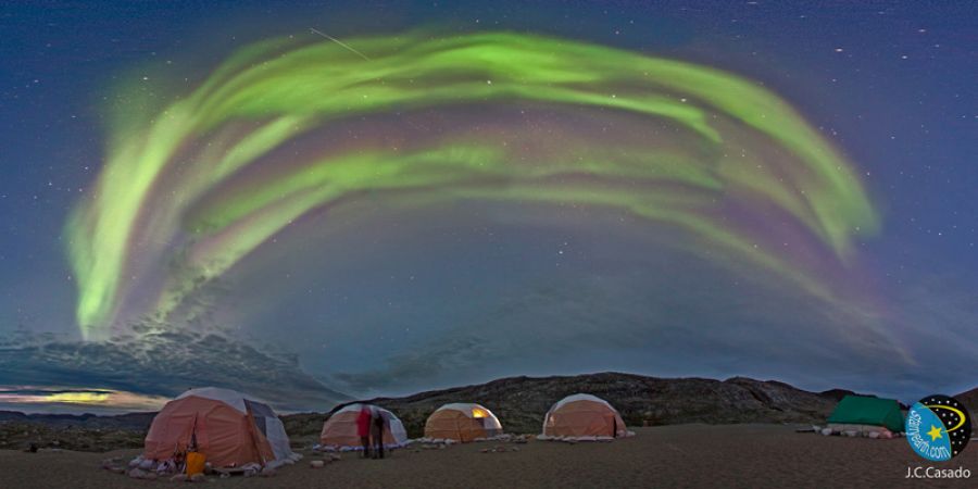 Aurora boreal en Groenlandia