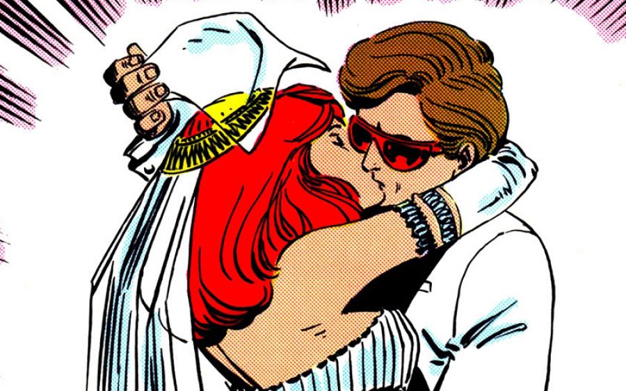 La boda de Cíclope (Scott Summers) y Madelyne Pryor