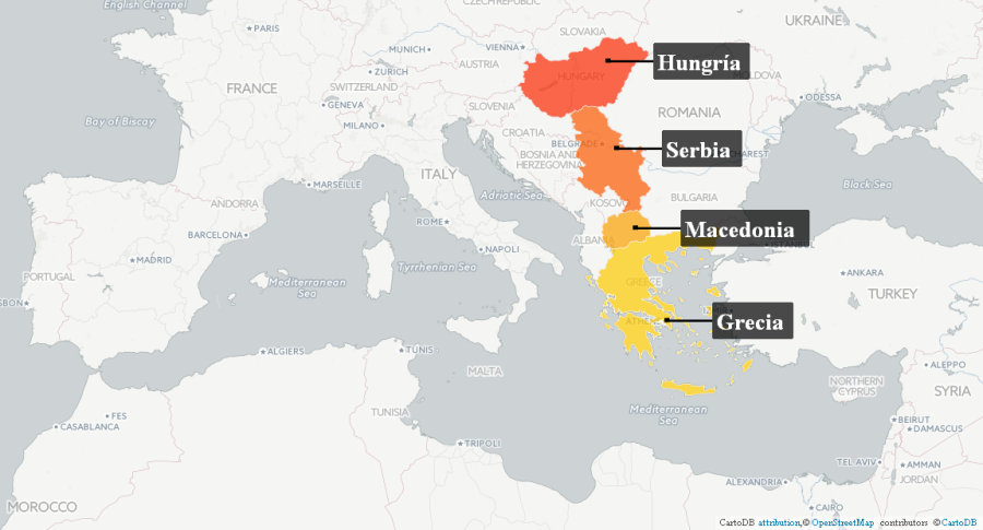 Tras saltar el Mediterráneo o por tierra, Grecia, Macedonia, Serbia y Hungría reciben miles de migrantes y refugiados que huyen de conflictos como los de Siria o Afganistán para solicitar asilo en Europa