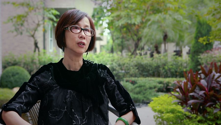 Esposa del receptor de un trasplante en Taiwán.