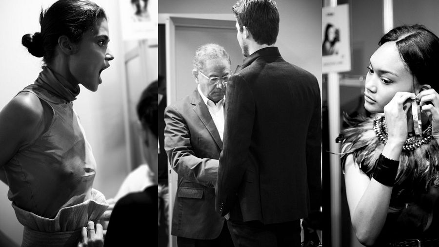 Roberto Verino, diseñador, momentos previos a un desfile