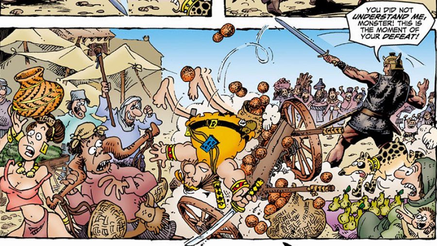 Viñeta de 'Groo vs. Conan'