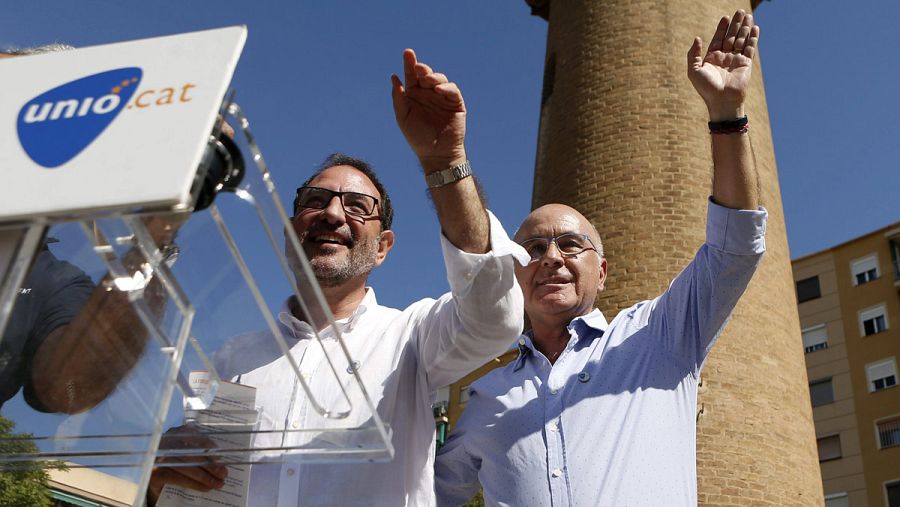 Acto central de Unió en Santa Coloma, con Ramon Espadaler y Josep A. Duran Lleida