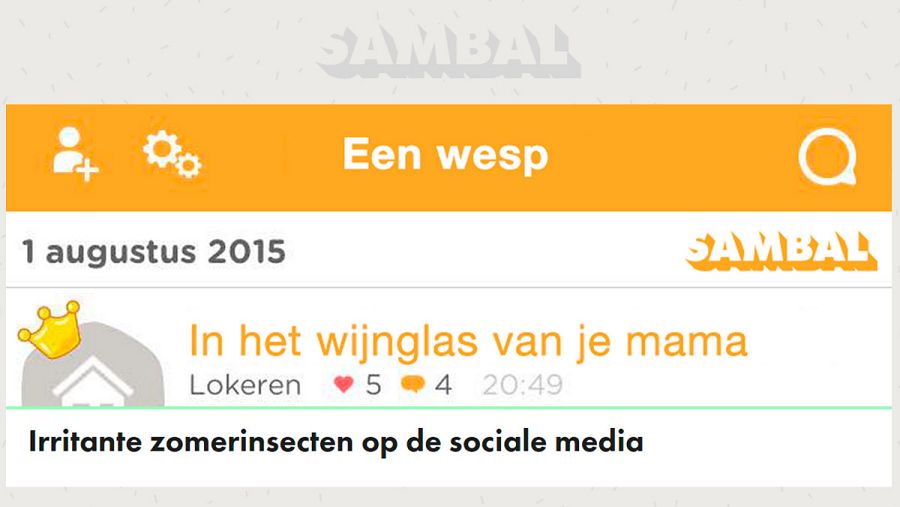 Captura de Sambal, el formato de la VRT para el público más joven.