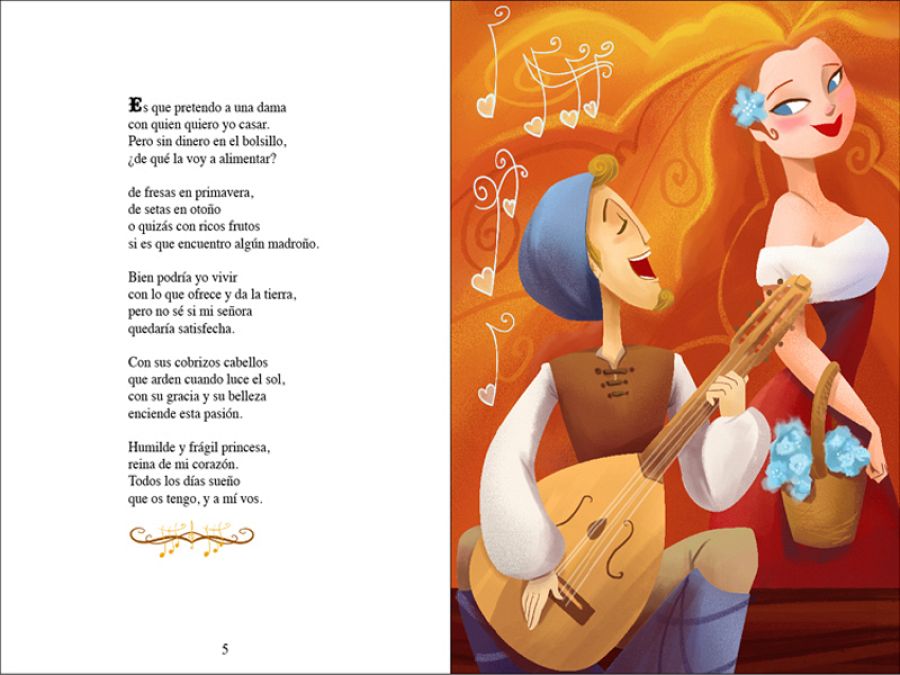 Páginas de 'La princesa caprichosa y el desdichado trovador'