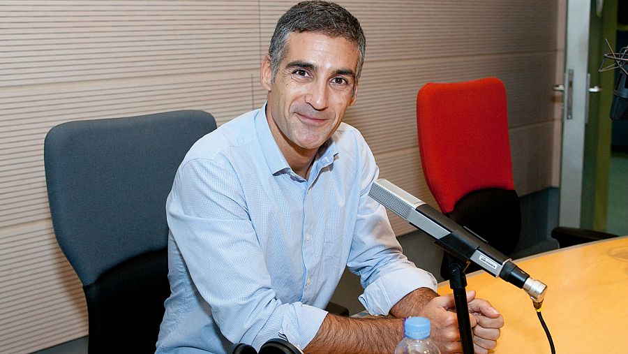 Albert Barniol, en los estudios de RNE