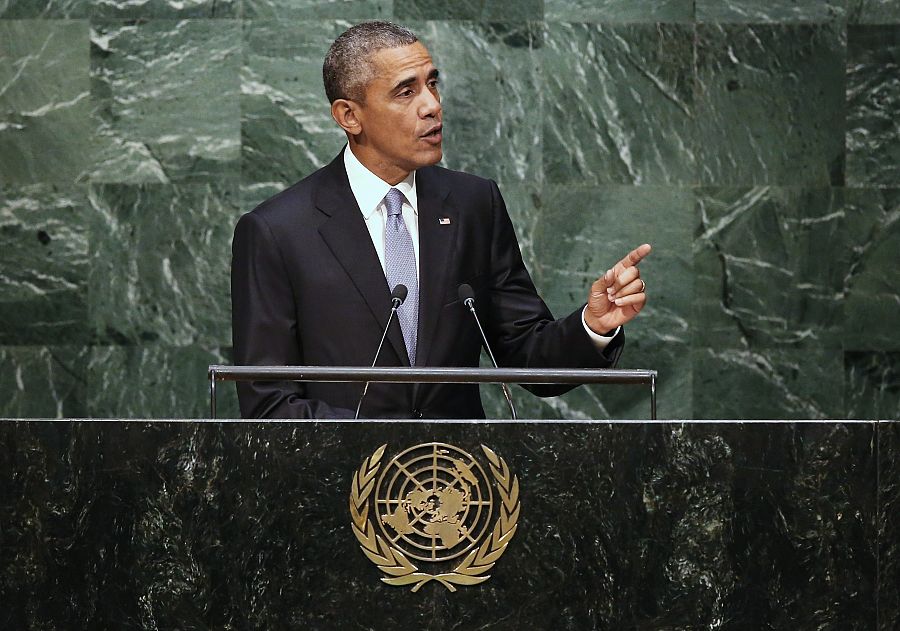 Barack Obama se dirige a los líderes mundial en la 70ª Asamblea General de la ONU en Nueva York.