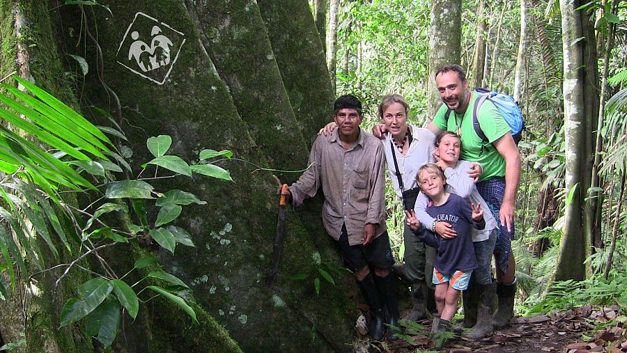 Mi Familia en la mochila en Yasuni