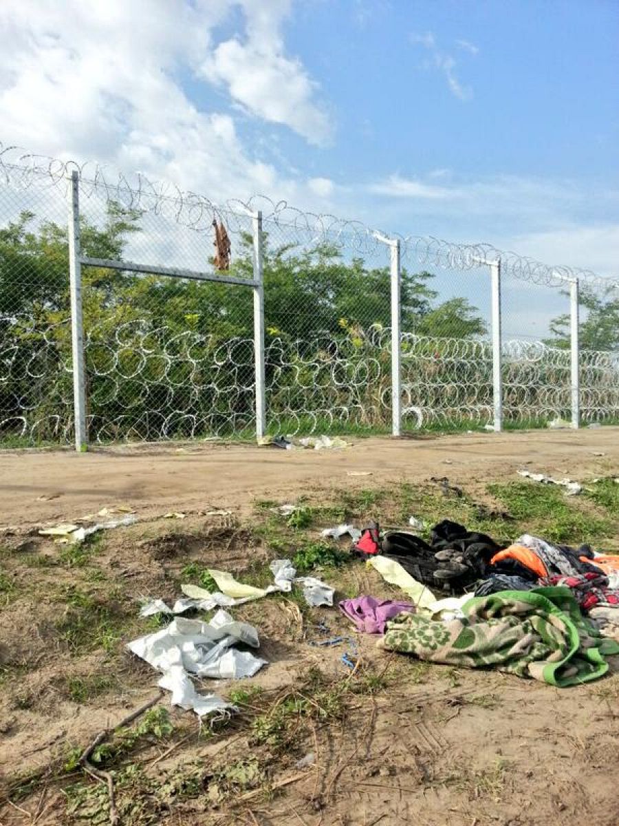 Punto en el que Budapest cerró el 14 de septiembre 175 kms de alambre con Serbia. Roszke (Hungría). J.C.Gallardo