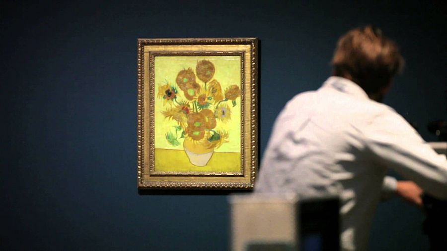Instantánea del rodaje de 'Van Gogh. Una nueva mirada'
