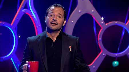 El presentador de 'Órbita Laika', Ángel Martín, en un momento de su monólogo