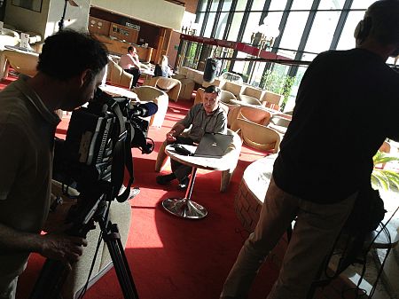 Un momento del rodaje del documental