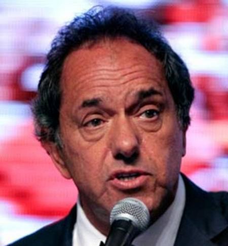 El candidato Daniel Scioli