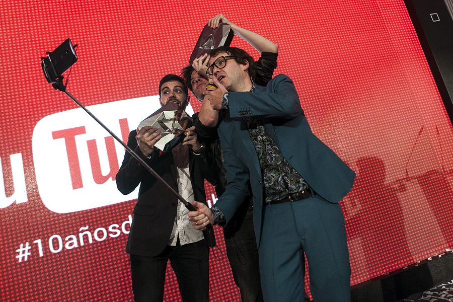 Joaquín Reyes junto a Vegeta777 y El Rubius