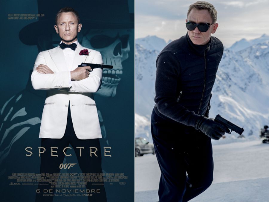 Cartel español e imagen de Daniel Craig en 'Spectre'