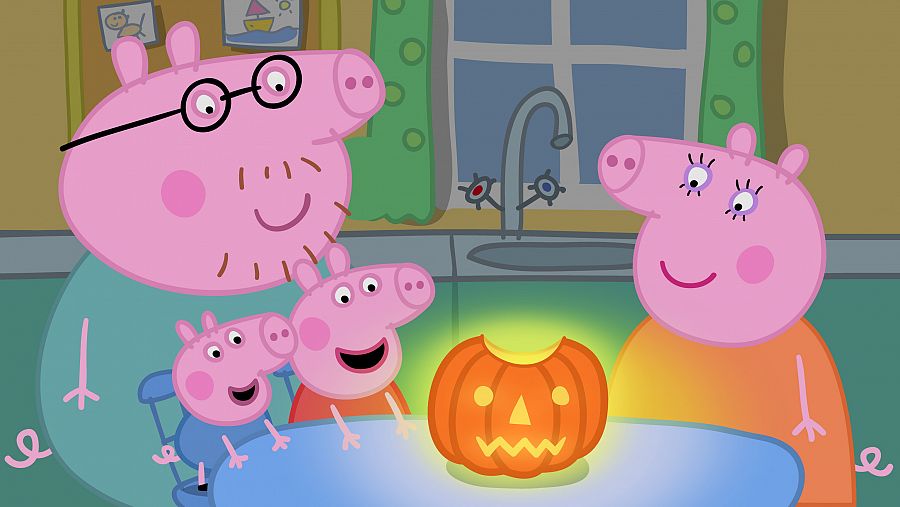 Peppa Pig celebrando la fiesta de las calabazas